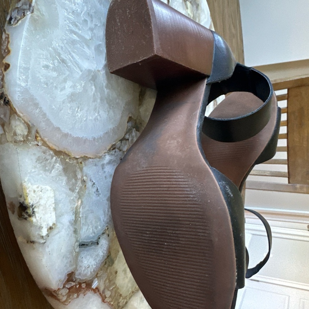 Steve Madden Leather Black Heels - Picture 5 of 6